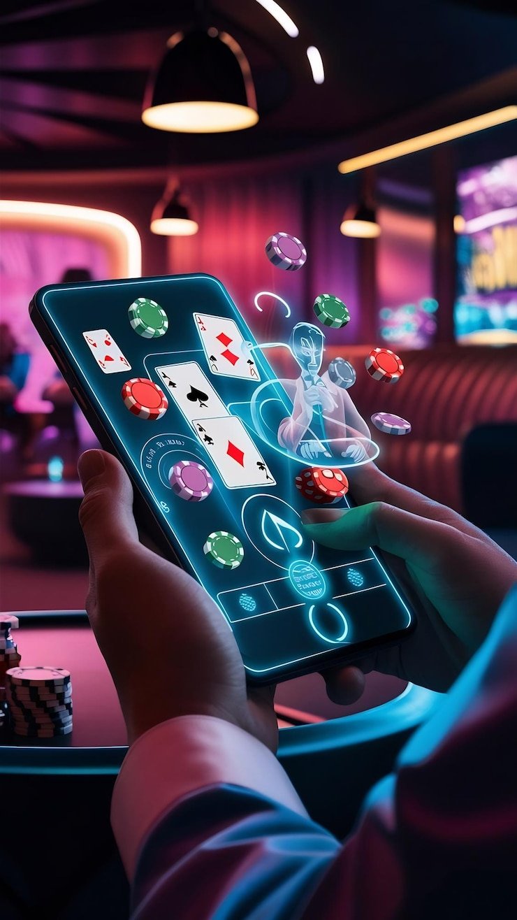 Pengguna membaca syarat promosi hiburan digital